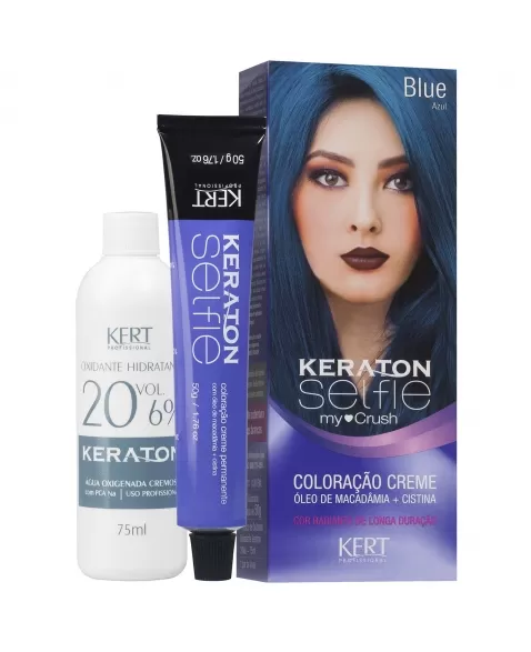 COLORAÇÃO CREME KERATON SELFIE MY CRUSH AZUL/BLUE 4801