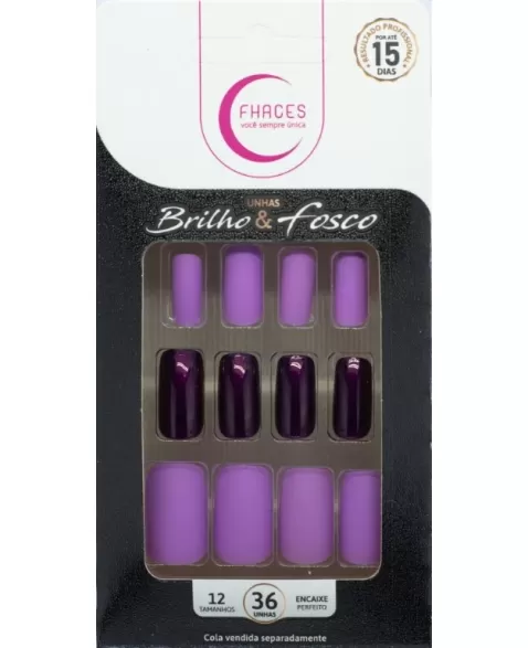 UNHAS FHACES BRILHO E FOSCO LILÁS U4032 - 36 UN