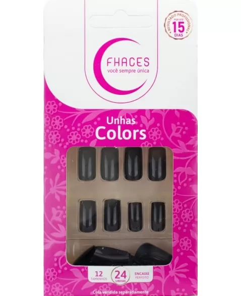 UNHAS FHACES COLORS UNIVERSO BLACK U3085 - 24UN