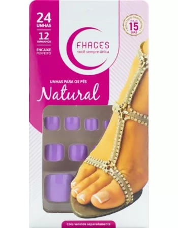 UNHAS FHACES NATURAL PARA PÉS LILÁS UP1412 - 24UN