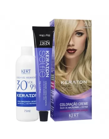 COLORAÇÃO CREME KERATON SELFIE 9.0 LOURO MÉDIO CLARO 4708