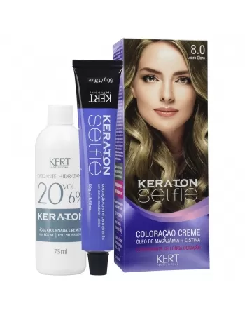 COLORAÇÃO CREME KERATON SELFIE 8.0 LOURO CLARO 4707