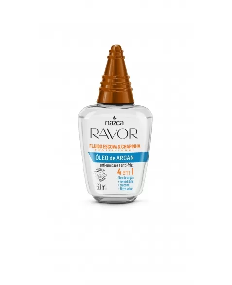 FLUÍDO RAVOR ESCOVA E CHAPINHA ÓLEO DE ARGAN 60ML