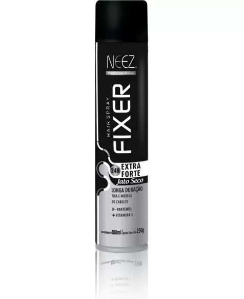 HAIR SPRAY FIXER EXTRA FORTE E SECO 24H NEEZ 400ML