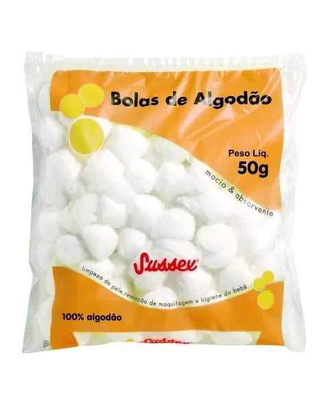 ALGODÃO SUSSEX BOLA BRANCA 50G