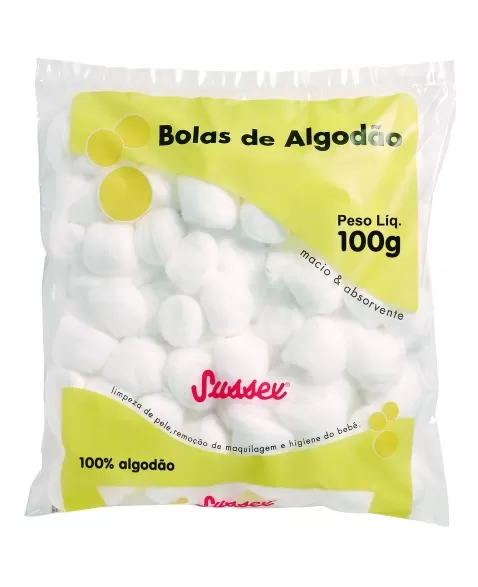 ALGODÃO SUSSEX BOLA BRANCA 100G