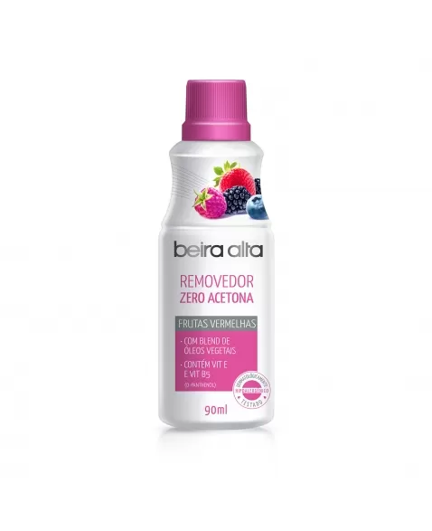 REMOVEDOR DE ESMALTES ZERO ACETONA FRUTAS VERMELHAS BEIRA ALTA 90ML