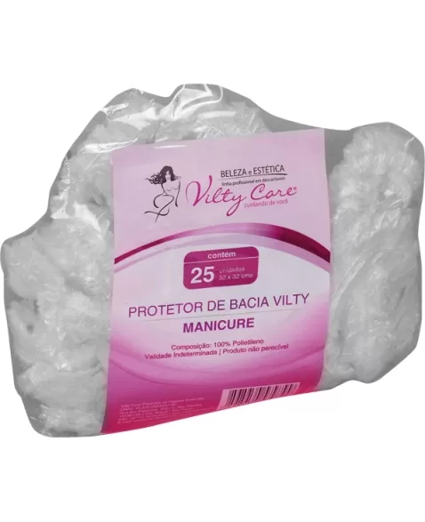 PROTETOR DE BACIA MANICURE VILTY 26X30CM - 25UN