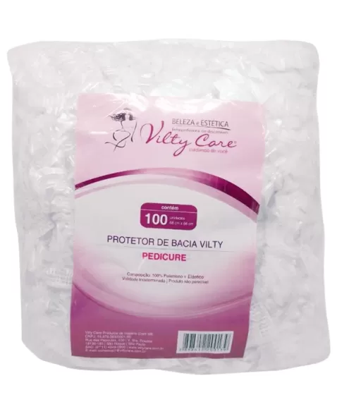 PROTETOR DE BACIA PEDICURE VILTY 68X66CM - 100UN