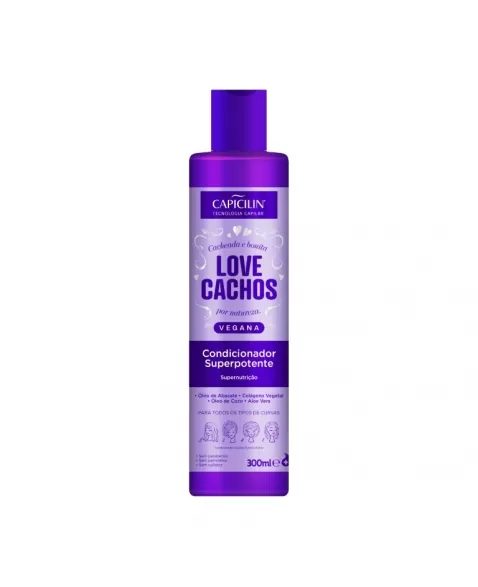 CONDICIONADOR SUPERPOTENTE LOVE CACHOS VEGANO CAPICILIN 300ML