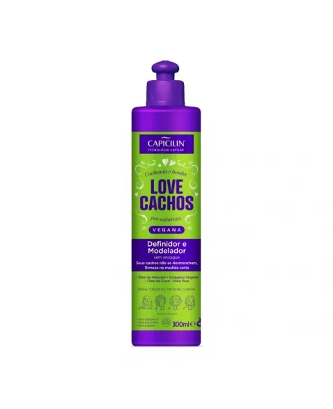 DEFINIDOR E MODELADOR LOVE CACHOS VEG CAPICILIN 300ML