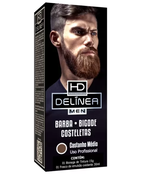 TINTURA MEN CASTANHO MÉDIO DELINEA 15G 61062