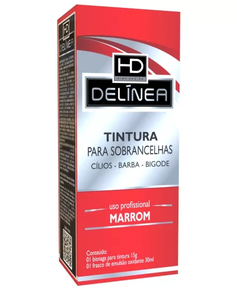 TINTURA PARA SOBRANCELHA MARROM DELINEA 15G 61015