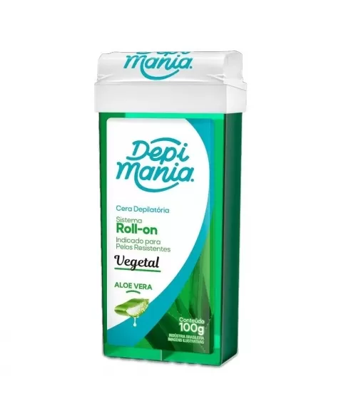 CERA DEPILATÓRIA VEGETAL ROLL-ON ALOE VERA DEPIMANIA 100G