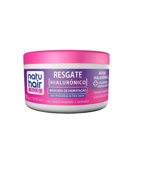 MÁSCARA TRATAMENTO RESGATE HIALURÔNICO NATUHAIR 350G