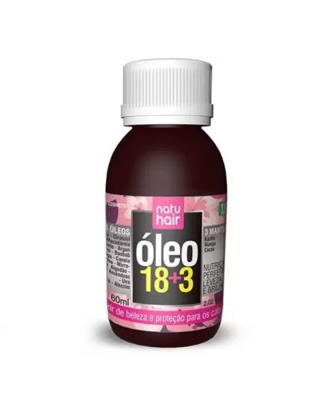 ÓLEO 18 ÓLEOS + 3 MANTEIGAS NATUHAIR 60ML