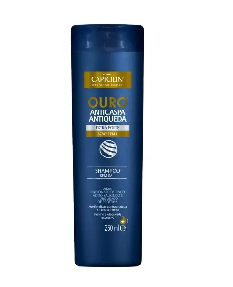 SHAMPOO ANTICASPA/ANTIQUEDA OURO EXTRA FORTE CAPICILIN 250ML