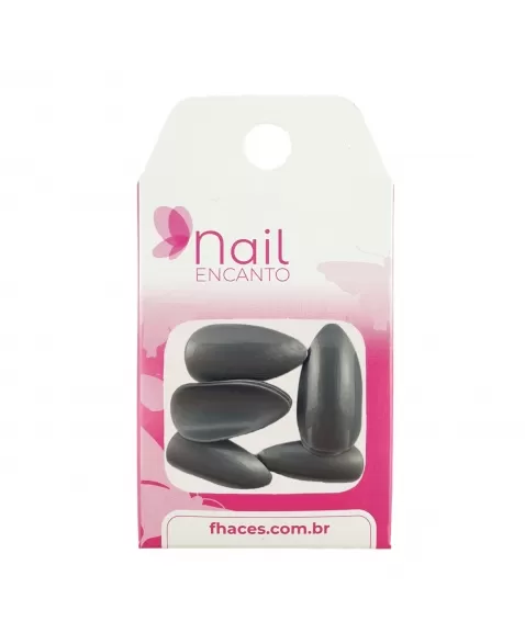 UNHAS NAIL ENCANTO COLORS STILLETO PRATA CT613 - 28 UN