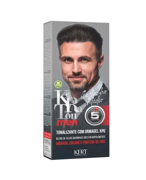 TONALIZANTE MEN CASTANHO MÉDIO 4451 KERATON 30ML