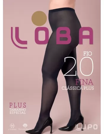 MEIA CALÇA ADULTO FIO 20 CLÁSSICA LOBA NATURAL TAMANHO XG