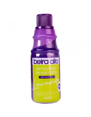 REMOVEDOR DE ESMALTES ZERO ACETONA LAVANDA BEIRA ALTA 450ML