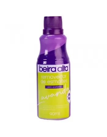 REMOVEDOR DE ESMALTES ZERO ACETONA LAVANDA BEIRA ALTA 90ML