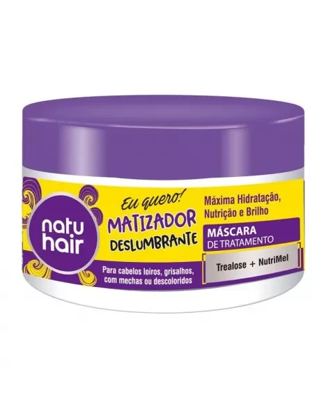 MÁSCARA TRATAMENTO MATIZADOR DESLUMBRANTE NATUHAIR 350G