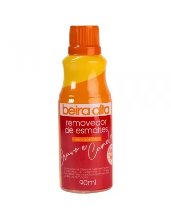 REMOVEDOR DE ESMALTES ZERO ACETONA CRAVO E CANELA BEIRA ALTA 90ML