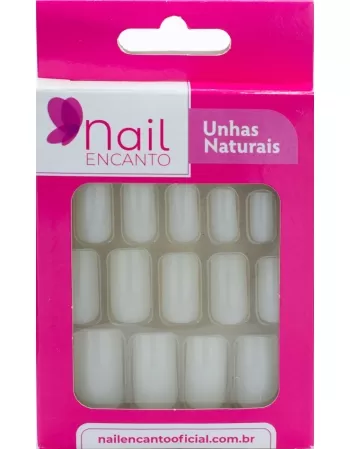 UNHAS NAIL ENCANTO NATURAL QUADRADA MÉDIA NE503 - 24UN