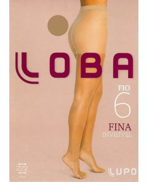 MEIA CALÇA ADULTO FIO 6 FINA INVISIVEL LOBA NATURAL TAM M 5870