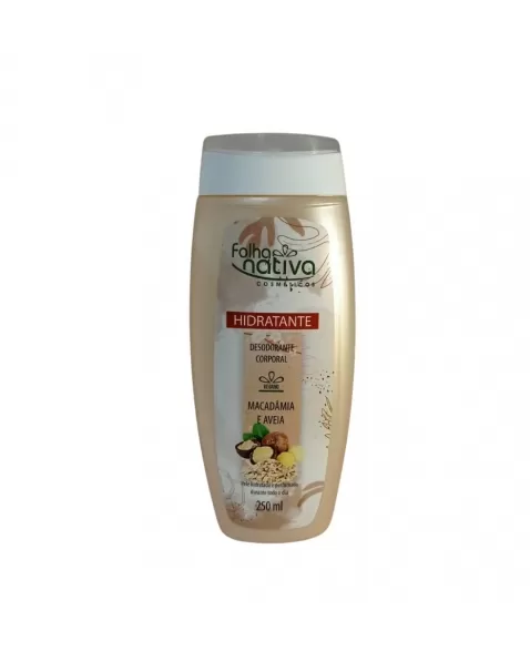 LOÇÃO HIDRATANTE CORPORAL FOLHA NATIVA MACADAMIA E AVEIA 250ML