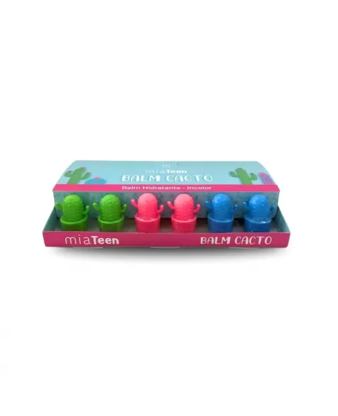 LIP BALM CACTO TEEN MIA MAKE - DISPLAY C/ 24 UN