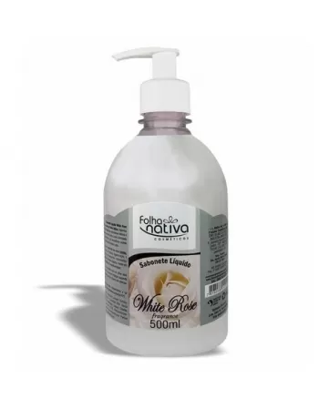 SABONETE LÍQUIDO WHITE ROSE FOLHA NATIVA 500ML