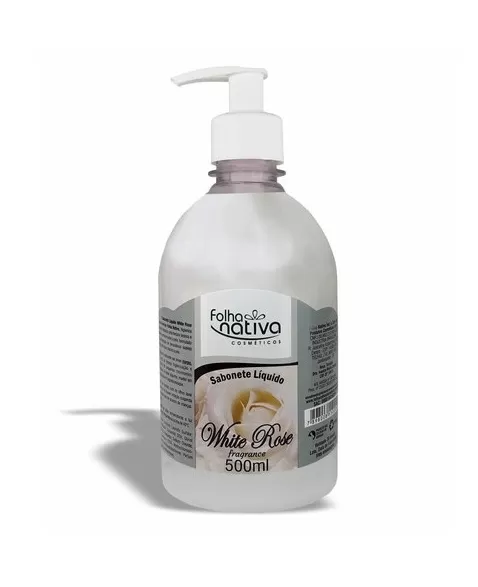 SABONETE LÍQUIDO WHITE ROSE FOLHA NATIVA 500ML