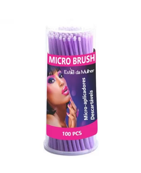 MICROBRUSH PARA REMOÇÃO DE CÍLIOS ESTILO DA MULHER 588 POTE C/ 100UN