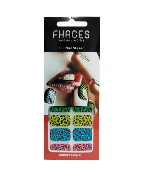 ADESIVO FHACES FULL NAIL ONÇA COLOR A2216