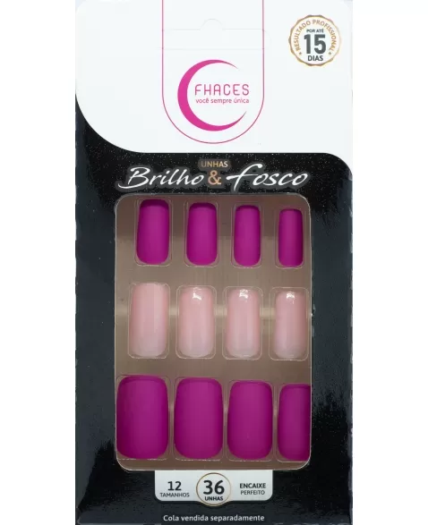 UNHAS FHACES BRILHO E FOSCO ROSA U4033 - 36 UN