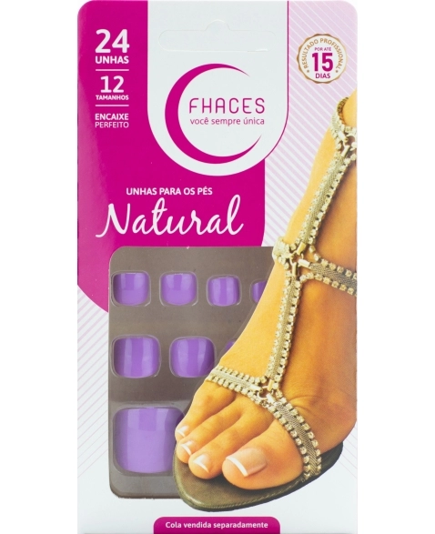 UNHAS FHACES NATURAL PARA PÉS LILÁS UP1412 - 24UN