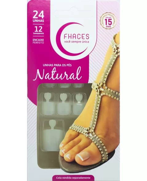 UNHAS FHACES NATURAL PARA PÉS UP1400 - 24UN