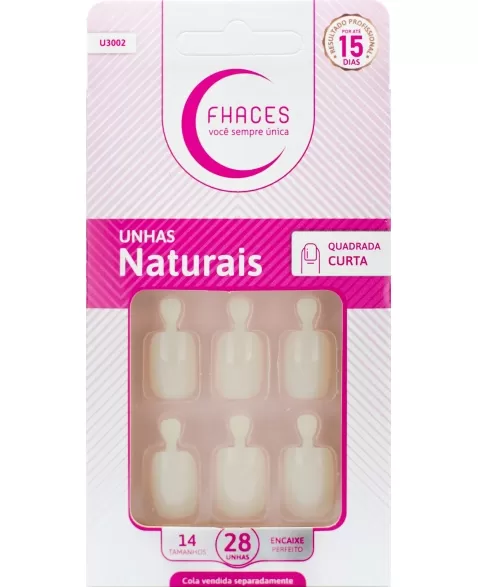 UNHAS FHACES NATURAL QUADRADA CURTA U3002 - 28UN