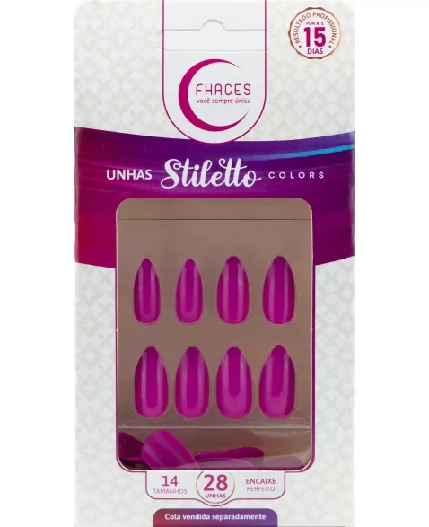 UNHAS FHACES STILETTO COLORS ROSA FUCSIA UE1306 - 28UN